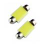 Imagem de Par de lampadas torpedo led cob 36 mm super branco