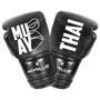 Imagem de Par De Luva Profissional 12 Oz Exclusiva Black Muay Thai Boxe Boxing Equipamento Original Gorilla