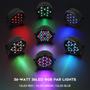 Imagem de Par de Luzes OPPSK 36 LEDs RGB 36W - Pacote com 4 Unidades e Controle Remoto DMX