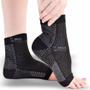 Imagem de Par de meias ortopédicas de alta compressão tornozelo para alivio de Dores e Inchaço