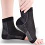 Imagem de Par de meias ortopédicas de alta compressão tornozelo para alivio de Dores e Inchaço