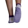 Imagem de Par de Meias para Pilates Branco Roxo - Tam 34-38 F3-BRX -  Acte Sports