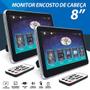 Imagem de Par de Telas P/ Encosto Ssangyong Actyon 2007 2008 2009 2010 2011 2012 2013 8 Polegadas Independente USB Espelhamento Monitor Fone de Ouvido