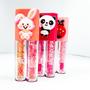 Imagem de Par duplo lip tint gloss glitter hidratante tampa bichinho fofo