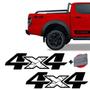 Imagem de Par Emblemas 4x4 Ranger Storm 2020 Adesivo Caçamba Preto