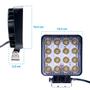 Imagem de Par Farol 16 Leds Branco 48W Aplicação Universal Adaptação