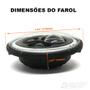 Imagem de Par Farol Angel Eye Leds 7 Pol H4 Drl Luz Diurna Seta Pisca Alto Baixo