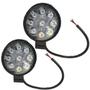 Imagem de Par Farol Auxiliar LED Zemix Mini-milha Redondo Longo