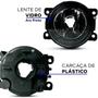 Imagem de Par Farol Auxiliar Milha Lente Vidro Aro Preto Frontier 2007 08 09 10 11 12 13 14 15 2016 2017 2018