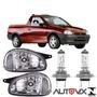 Imagem de Par farol corsa pick up 1994 a 2002 cromado vd lamp halogena