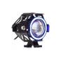 Imagem de Par Farol de Milha Angel Eye U7 Mini Azul para Moto Fazer 600 FZ N 2008 2009 2010 2011 2012 2013 ate 2022