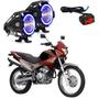 Imagem de Par Farol de Milha Angel Eye U7 Mini Azul para Moto Honda NX4 Falcon 400 1999 2000 2001 2002 2003 2004 2005 ate 2022