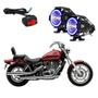 Imagem de Par Farol de Milha Angel Eye U7 Mini Azul para Moto Honda SHADOW 1100 AC 2001 2002 2003 2004 2005 2006 até 2022