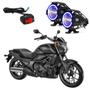 Imagem de Par Farol de Milha Angel Eye U7 Mini Azul para Moto Honda VTX 1800R 2005 2006 2007 2008 2009 2010 ate 2022