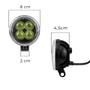 Imagem de Par farol de milha redondo 4 leds bivolt 12w com lupa