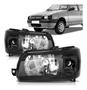 Imagem de Par Farol Fiat Uno 2004 2005 2006 2007 2008 09 Máscara Negra