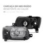 Imagem de Par Farol Fiat Uno Mascara Negra 2004 2005 2006 2007 2008 09