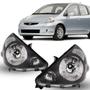 Imagem de Par farol fit 2003 2004 2005 2006 2007 mascara negra