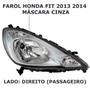 Imagem de Par Farol Honda Fit 2013 2014 Cinza Cromado