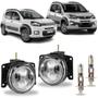 Imagem de Par farol milha uno way 2011 ate 2021 com led vidro