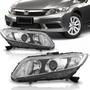 Imagem de Par Farol New Civic 2012 2013 2014 2015 2016 Elétrico Com Motor