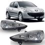 Imagem de Par farol peugeot 207 2009 10 11 12 a 2014 mascara cromada