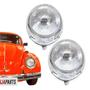 Imagem de Par Farol Vw Fusca 63/72 Kombi Até 75 Tremendão Aro Cromado