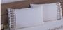 Imagem de Par Fronhas Barrado Richileu BORDADO 50 X 90 100% Algodão 200 Fios PALHA COM CAQUI 