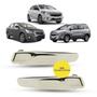 Imagem de Par Gatilho Maçaneta Interna da Porta Dianteira Traseira Cromada Chevrolet Onix Prisma 2013 a 2019 Cobalt Spin após 2012