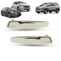 Imagem de Par Gatilho Maçaneta Interna da Porta Dianteira Traseira Cromada Chevrolet Onix Prisma 2013 a 2019 Cobalt Spin após 2012