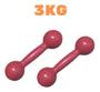 Imagem de Par Halter Super Premium Bola Emborrachado 3Kg P/Musculação