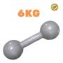 Imagem de Par Halter Super Premium Bola Emborrachado 6Kg Peso Academia