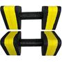 Imagem de Par Halteres Aquáticos Hidroginástica Em EVA 3 A 4Kg DF4013-BK Preto/Amarelo Dafoca Sports