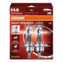 Imagem de Par Lampada Farol Osram Night breaker Laser H4 55W 4000k