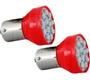 Imagem de Par Lampada Led Vermelho 2 Pólos 12v Freio Lanterna Tuning vermelha