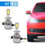 Imagem de Par Lâmpadas H7 Farol Baixo Fiat Strada 2004 2005 2006 2007 Super Led C6 6000k 7200 Lumens Branco Frio Efeito Xenon