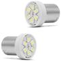 Imagem de Par Lâmpadas LED 1 Polo Trava Reta 6 LEDs 10W 12V Luz Branca Lanterna Dianteira Traseira e Teto