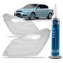 Imagem de Par Lente Farol Chevrolet Vectra 2005 A 2008 + Silicone