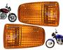 Imagem de Par Lente Pisca Seta Para Moto CBX 250 Twister 01 A 08 Laranja 