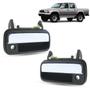 Imagem de Par Maçaneta Externa da Porta Dianteira Com Furo Cromada Toyota Hilux 1992 até 2004
