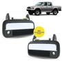 Imagem de Par Maçaneta Externa da Porta Dianteira Com Furo Cromada Toyota Hilux 1992 até 2004