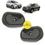 Imagem de Par Maçaneta Interna da Porta Dianteira Traseira Preto Renault Duster 2011 a 2020 Logan 2007 a 2013 Megane 2006 a 2013