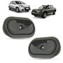 Imagem de Par Maçaneta Interna da Porta Dianteira Traseira Preto Renault Duster 2011 a 2020 Logan 2007 a 2013 Megane 2006 a 2013