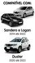 Imagem de Par Palheta Limpador de Para-Brisa Dianteira Específica Renault Sandero Logan 2014 até 2023 Duster 2020 até 2023 22/20 Polegadas
