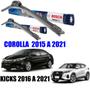 Imagem de Par Palheta Limpador Parabrisa Original Bosch Toyota Corolla e Nissan Kicks 2015 2016 2017 2018 2019 2020 2021