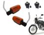 Imagem de Par Pisca Seta Lente Laranja Com Coxim Cg Titan Fan 125 150  Ano 2000 Até 2008 - Cbx 250 Twister - Cb300 Xre 300