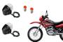 Imagem de Par Pisca Seta Sinaleira + Lâmpada Xr 200 Nxr 125 150 Bros Xr 250 Tornado Preto Lente Cristal