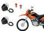 Imagem de Par Pisca Seta Sinaleira + Lâmpada Xr 200 Nxr 125 150 Bros Xr 250 Tornado Preto Lente Cristal
