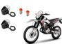 Imagem de Par Pisca Seta Sinaleira + Lâmpada Xr 200 Nxr 125 150 Bros Xr 250 Tornado Preto Lente Cristal