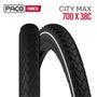 Imagem de Par Pneus 700 Speed Paco City Max 700x38c C/ Faixa Refletiva